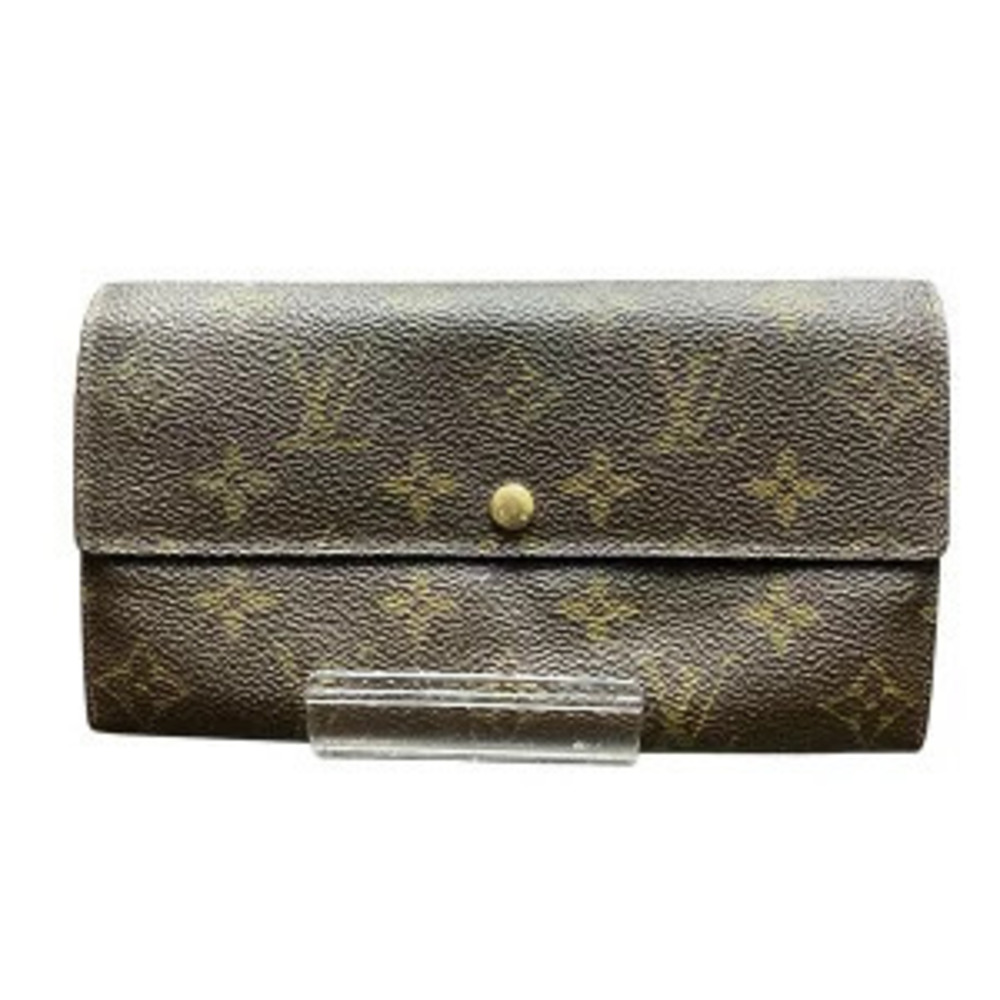 Louis Vuitton Monogram Pochette Portemonnaie Credit Bi fold Wallet Long